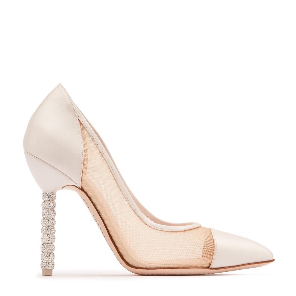 NEW Sophia Webster Jasmine Crystal MID Pumps Bridal EUR 38.5/US 8
